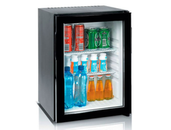 Минибар/мини-холодильник абсорбционный VITRIFRIGO HC40 40 л. со стеклянной дверью, чёрный, 402*450*5