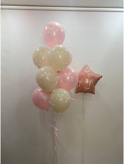 Фонтан шаров + звезда 45см