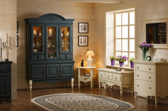 Тумба-столик круг Валенсия 2-29 из массива сосны 66 х 66 х 64 см