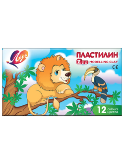 Пластилин классический ЛУЧ "Zoo", 12 цветов, 162 г, картонная коробка, 19С 1272-08