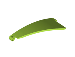 Technic, Panel Curved #50 5 x 13 Tapered Left, Lime (67142 / 6294607 / 6435625)