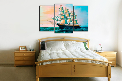 Модульная картина "Корабль в море"