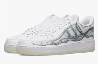 Nike Air Force 1 Low Skeleton White (Экокожа) новые