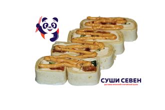 Лосось,сливочный сыр,помидор,огурец,спайси соус,лук зеленый.  230 гр.