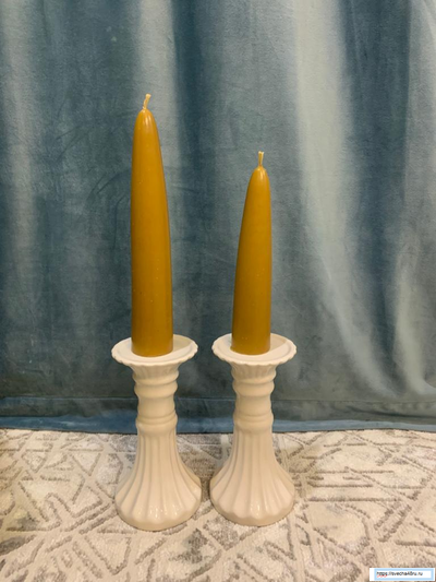 Свеча желтая Алтарная малая (до 9ч. горения).