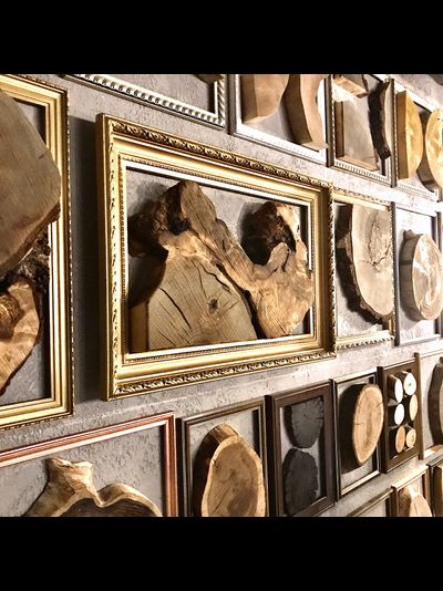 декор стены из спилов галерея