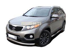 Защита переднего бампера (радиус) d60 для Kia Sorento (2009-2012)