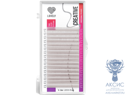 Ресницы айвори LOVELY Creative - 16 линий - MIX (D 0.10 8-15мм)