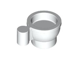 Minifigure, Utensil Teacup, White (38014 / 6235083)