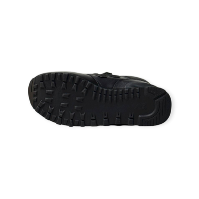 New Balance 574 leather Black  С Мехом