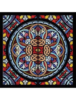 GLASS MULTI BORDER 01 50Х50 (1-Й СОРТ)