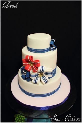 Торт свадебный в военно-морском стиле. 10 кг