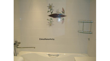 Светлая плитка в ванну