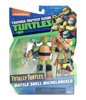 Turtles  Фигурка черепашки-ниндзя Майки с боевым панцирем, 12 см, 90732