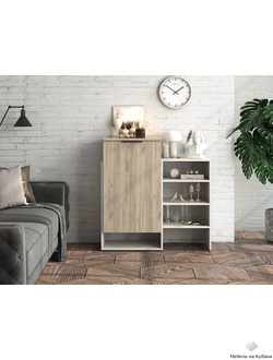 Бохо ТМ-001 тумба-комод Дуб Крафт Серый/Кашемир