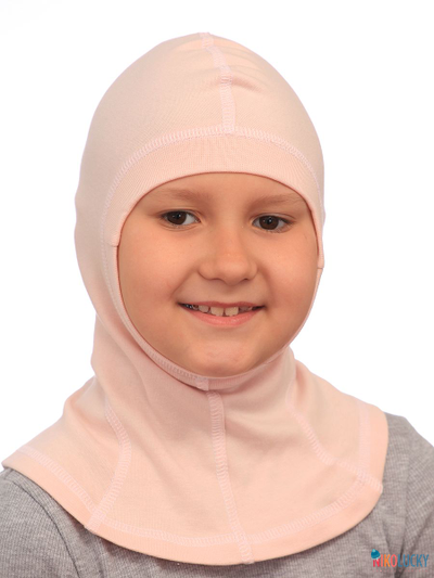 Шапка-шлем 23301-02 95%хлопок 5%лайкра, бежевый 42-44