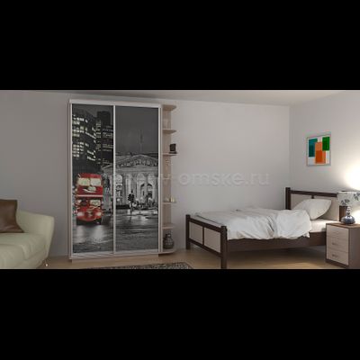 Шкаф-купе Дуо-Фото (Ночной Лондон) 1200*450*2200