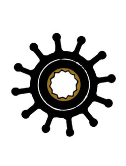 Импеллер шлицевый Ancor 2040 Ø57x31,5мм посадочное Ø16мм 12 лопастей из чёрного неопрена