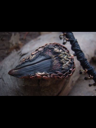 Чокер в стиле этно-готики "Татибе Ночи, Лесной Ворон"