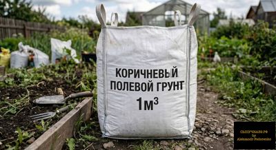 коричневый полевой грунт в биг-бэге