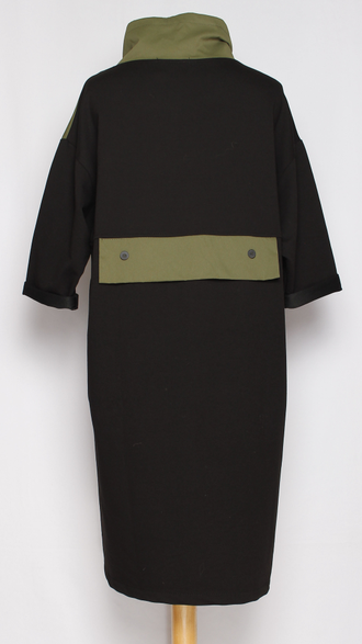 ПЛАТЬЕ БОХО "ПЕЧАТЬ" хаки р.48,50,54