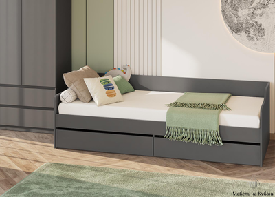 КР 2 кровать Графит серый