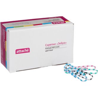 Скрепки Attache, 33, полимерное, овальная, 70 шт, в картонной упаковке (разноцветный)