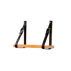 (ПУП1000) Полка настенная "Honi" на ремнях с пряжкой (в ассортименте)