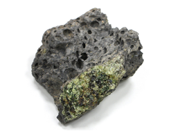 Хризолит (Перидот, Оливин) кристаллы на породе, США (54*47*29 мм, 79 г) №27232