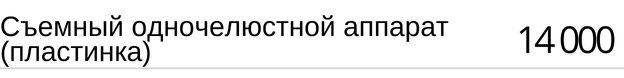 Съемный одночелюстной аппарат ( пластинка ) стоимость в Новосибирске