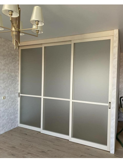 МОДЕЛЬ 102.22 (ВЫСОТА 2500 мм). ЯСЕНЬ СВЕТЛЫЙ/ СТЕКЛО САТИНАТ, СВЕТЛОЕ