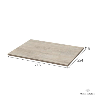 Этна полка для шкафа 50 Дуб эндгрейн 1ПЛ