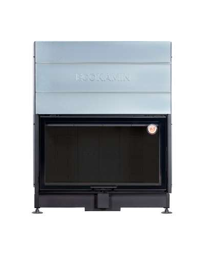 Каминная топка Вега  1200 Р/РВ белый/черный шамот принтинг подовое горение, Экокамин (Россия)