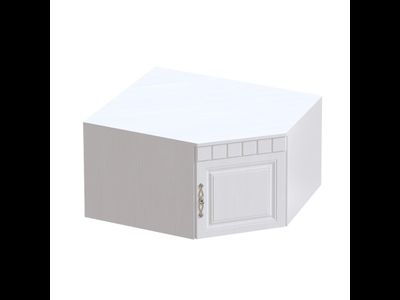 Антресоль угловая &quot;Прованс&quot; спальня 910х910х480 Бодега белая / Патина премиум