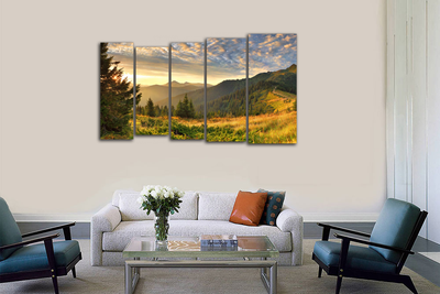 Модульная картина "Солнечные склоны"