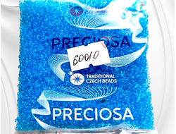 Голубой круглый бисер