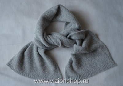 Серый вязаный шарф из мериноса и альпака Италия Vizio 6110 / 6112 Shibuya