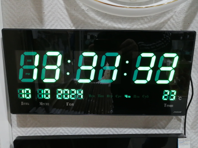 часы настенные электронные JH-4622 зеленые цифры