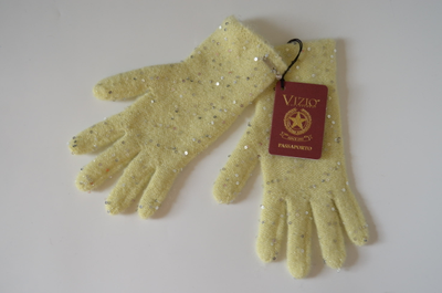 Vizio Италия 1042 GG перчатки желтые пайетки 10 цвет