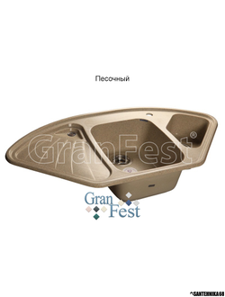Керамическая мойка GRANFEST GF-C1040E угловая