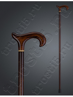 миниатюрная легкая трость коричневого цвета