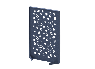 Перегородка прямоугольная с декором "Кофе"