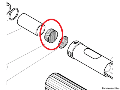 Сеточка для пенной насадки 25х10mm для LS 12