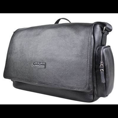 Кожаная мужская сумка Toara black (арт. 5058-61)