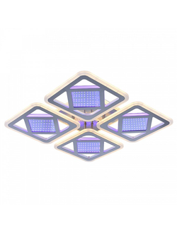 Люстра светодиодная Profit Light 8012/4 NKL BL+YL 142W+64W