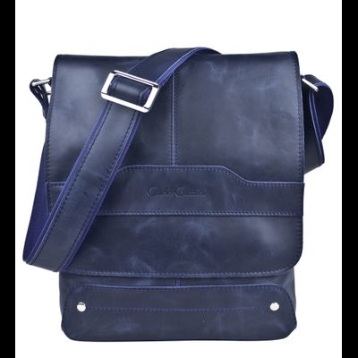 Кожаная мужская сумка Melazzo Premium blue (арт. 5073-19)