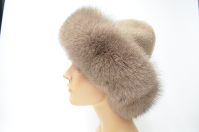 Шапка Vizio 1722 CCP бежевая мех