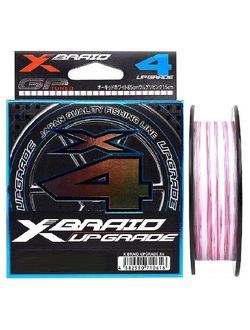 Шнур YGK X-Braid Upgrade X4 200м White Pink #2.0, 0.235мм, 30lb, 13.5кг