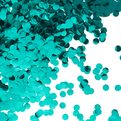 Шары с конфетти тиффани металлик (круги)