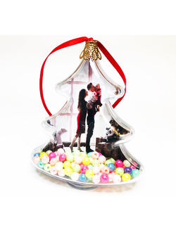 шар елочный под полиграфическую вставку, елочные шары под вставку фото, шар елочный акриловый